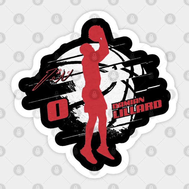 Damian Lillard Portland Silhouette Sticker by danlintonpro